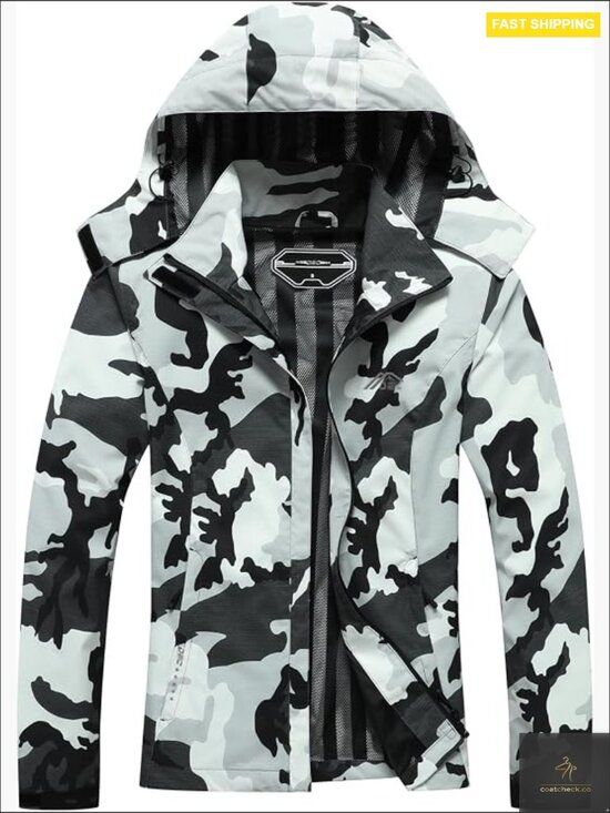 Jackets & Blazers - Lightweight Waterproof Raincoat Detachable Hood Travel Jacket